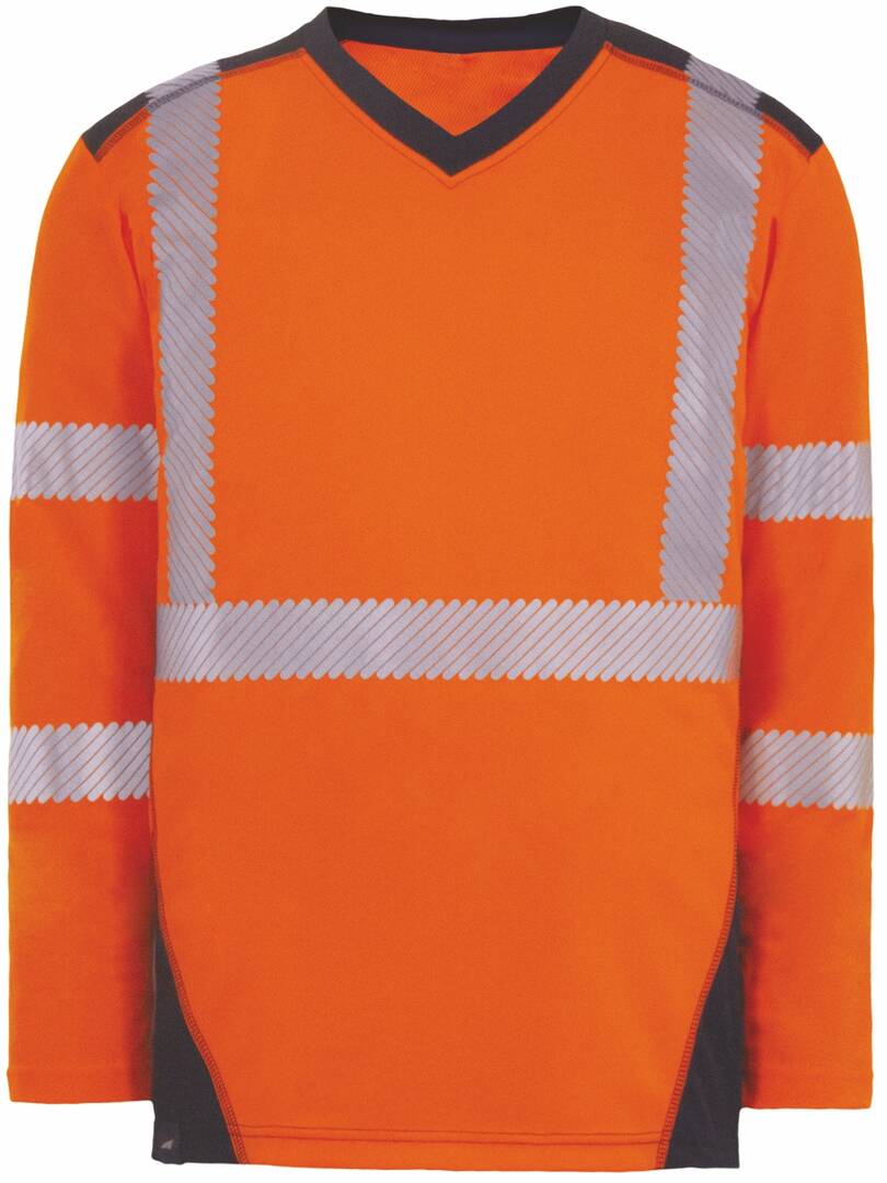 T-shirt hv bali l/a orange/marine L