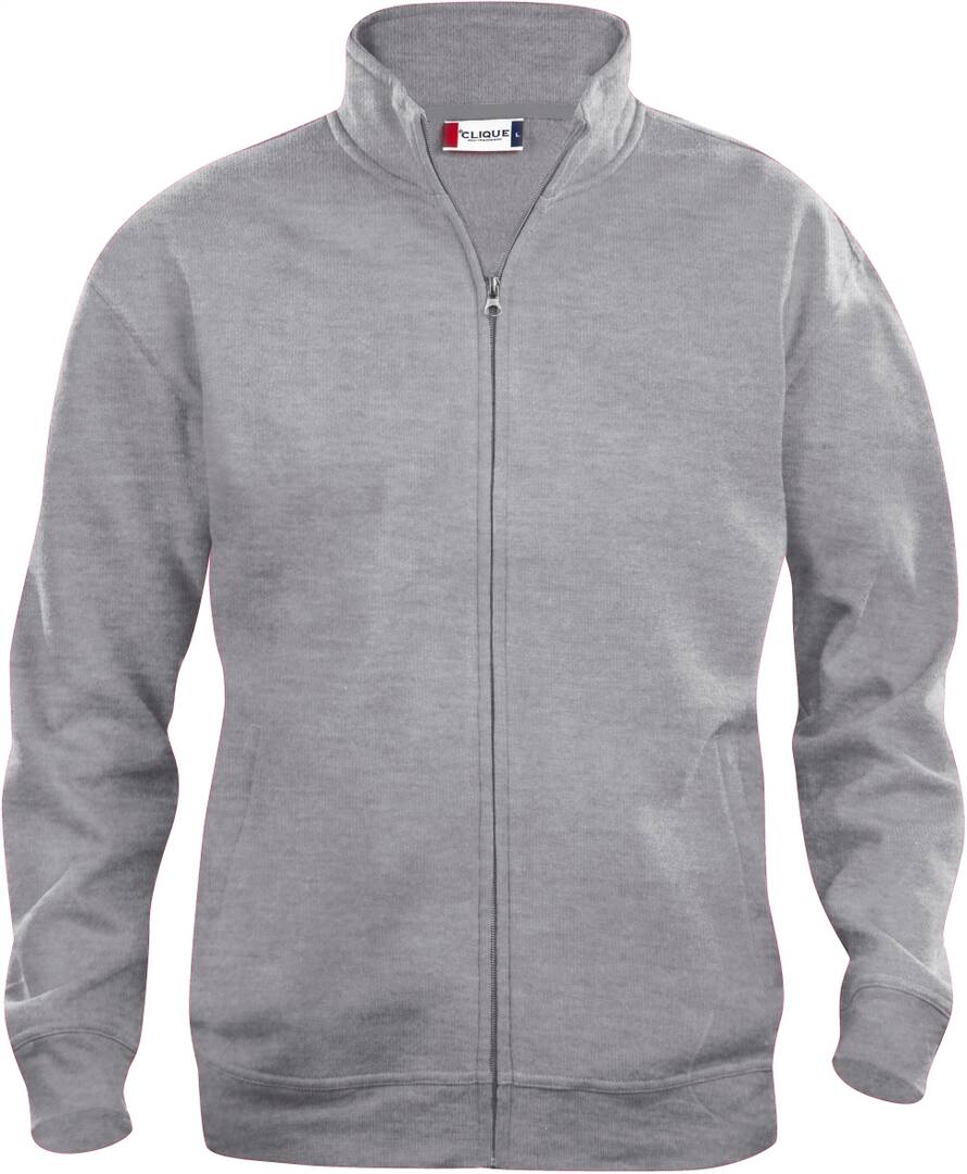 Sweat full zip basic grau meliert L