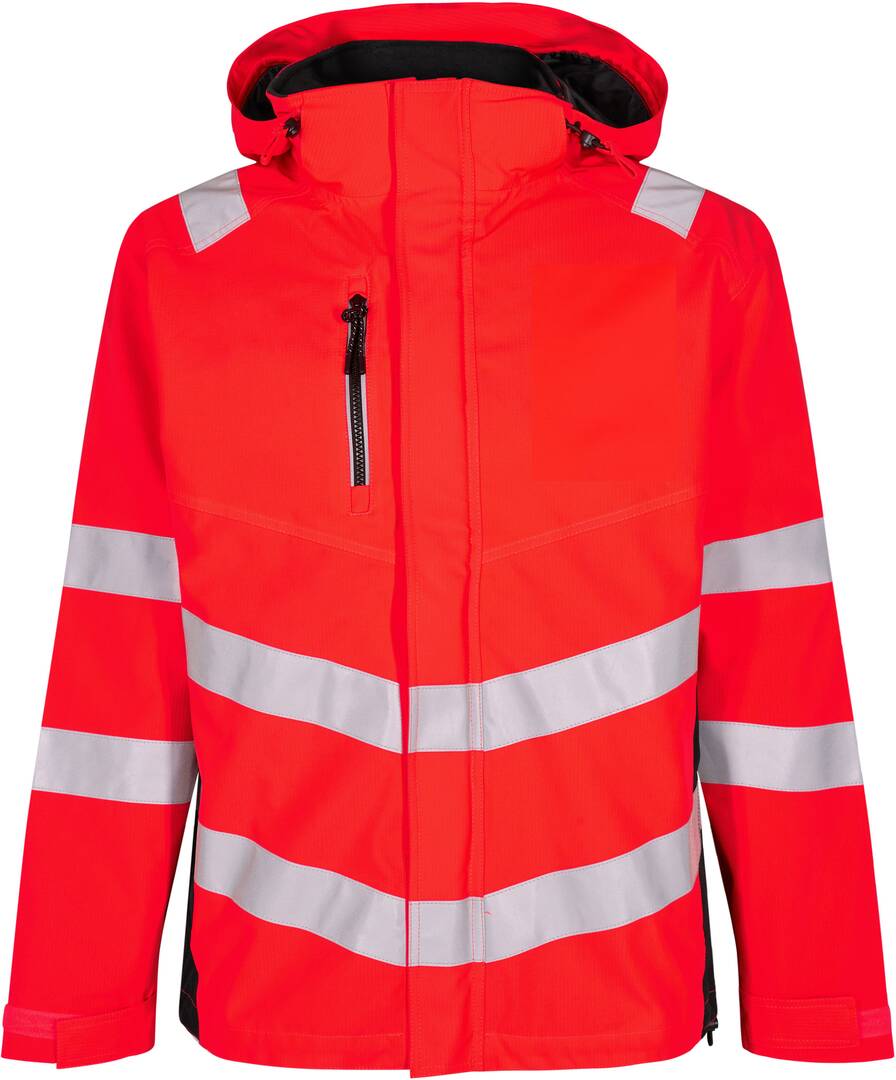 Veste shell safety hv rouge/noir L