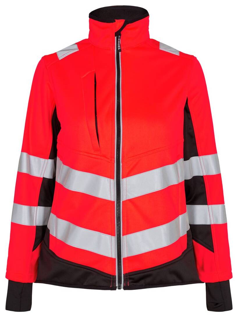 HV-Softshelljacke damen rot/schwarz XL