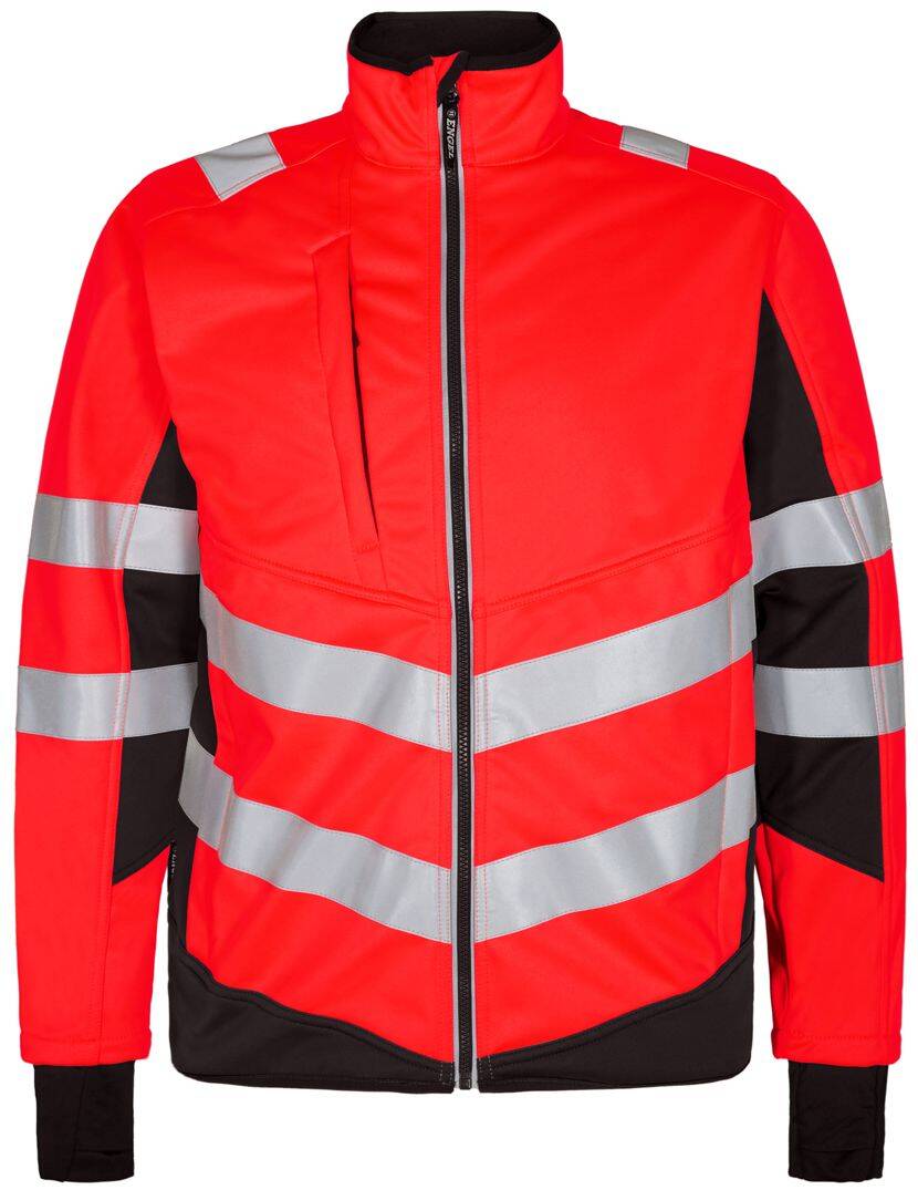 Softshelljacke hv 1158 rot/schwarz L