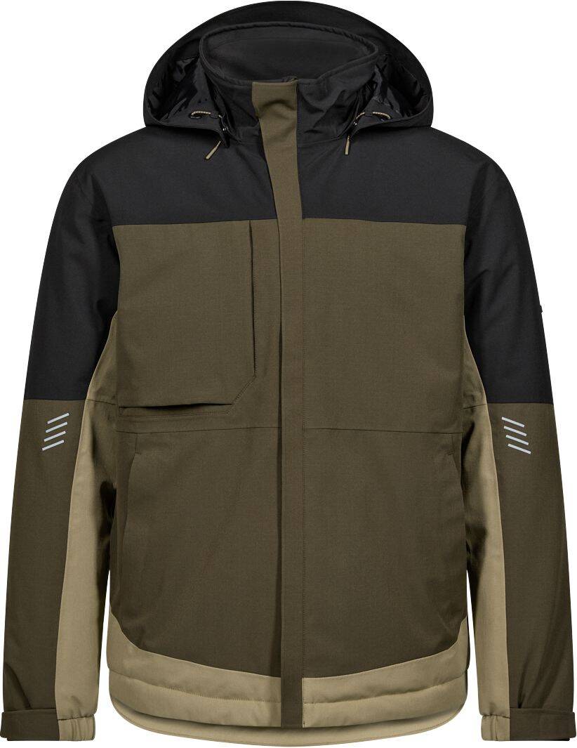 Blouson hiver entire vert fce/noir L