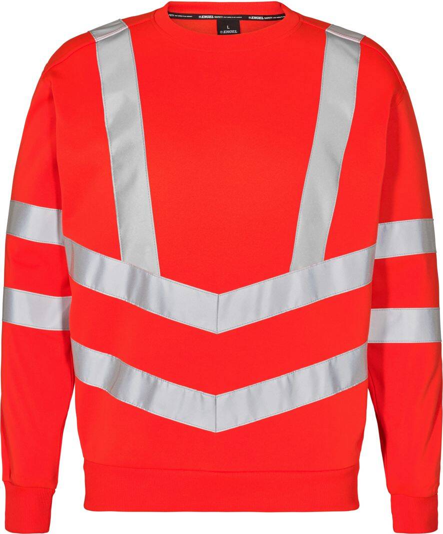 Sweatshirt 8021 safety hv rot L
