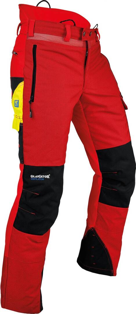 Pantalon anti-coupure vent rouge L