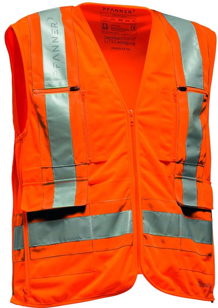 Gilet zipp 4 fit reglable orange
