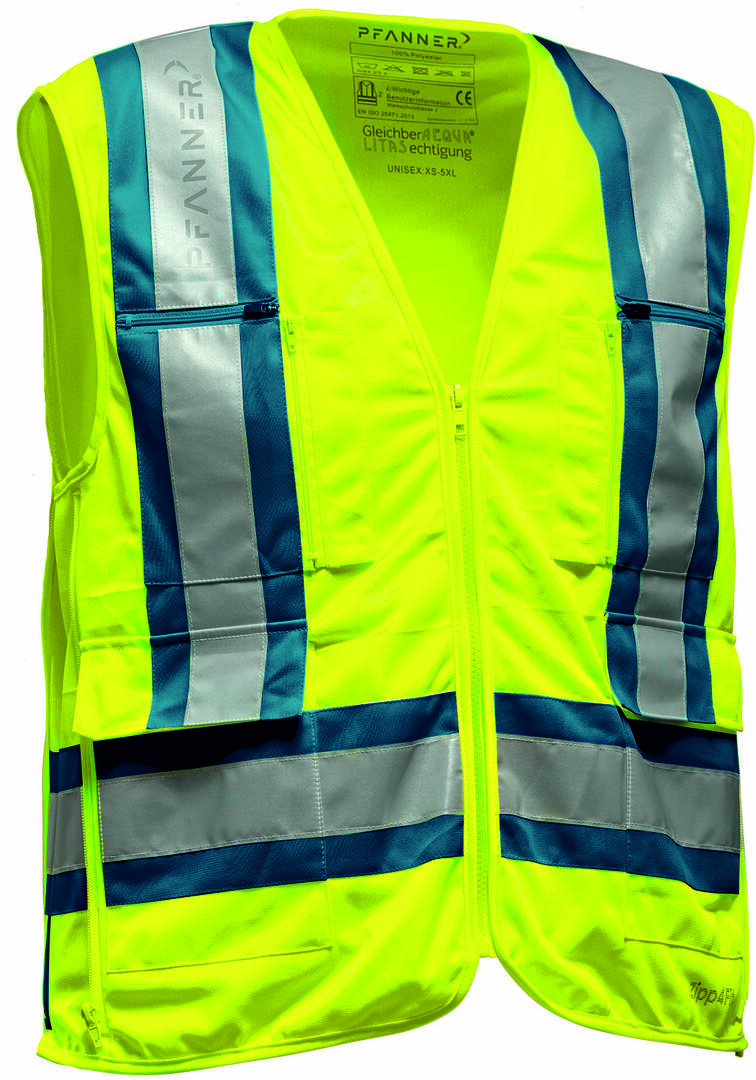 Gilet zipp 4 fit reglable lemon-bleu