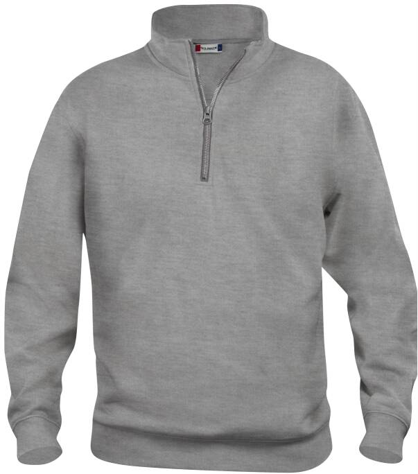 Pull sweat half zip basic gris L